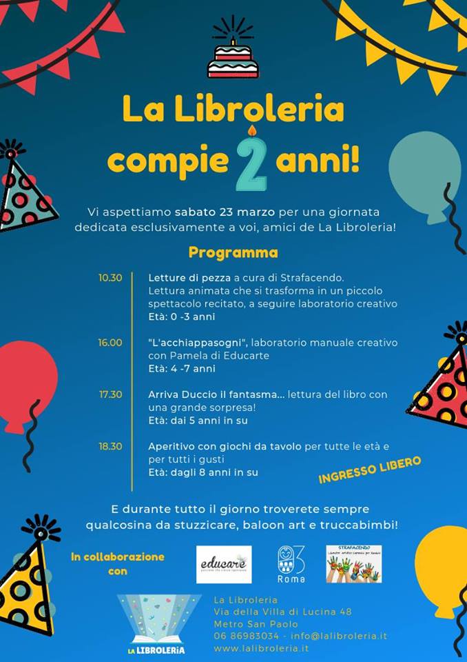 compleanno libroreria libreria per bambini roma