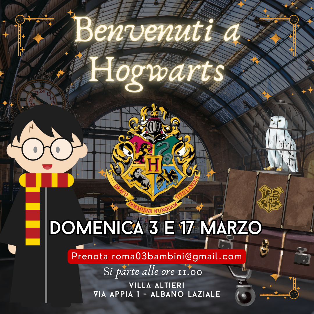 Evento Harry Potter a Roma per famiglie con bambini