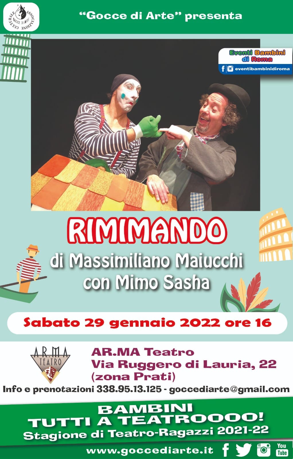 eventi per bambini roma fine settimana weekend sabato domenica teatro