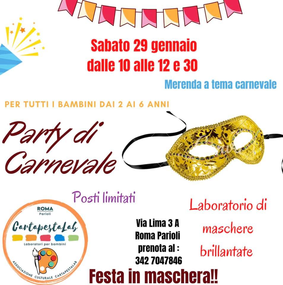 eventi per bambini roma fine settimana weekend sabato domenica feste di carnevale per bambini