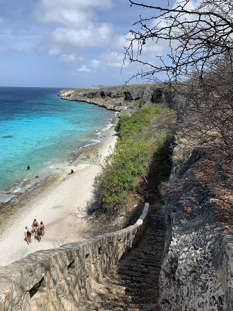 1000 steps spiaggia aruba boca viaggio antille olandesi bambini