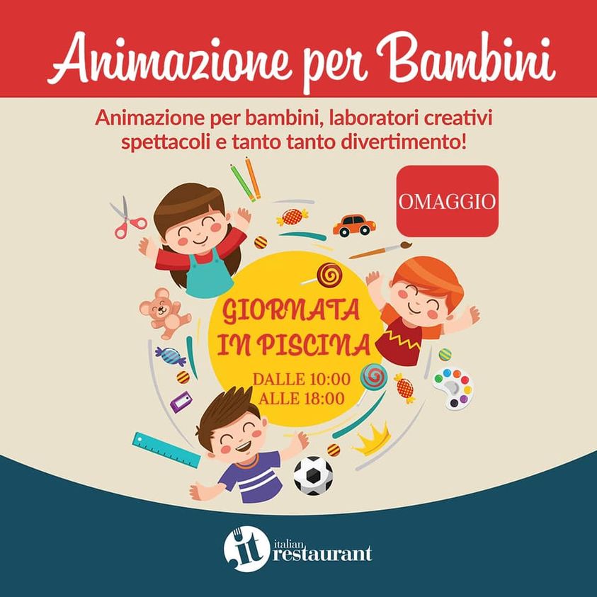 ANIMAZIONE PISCIN brunch ristorante per famiglie roma fiumicino eventi weekend