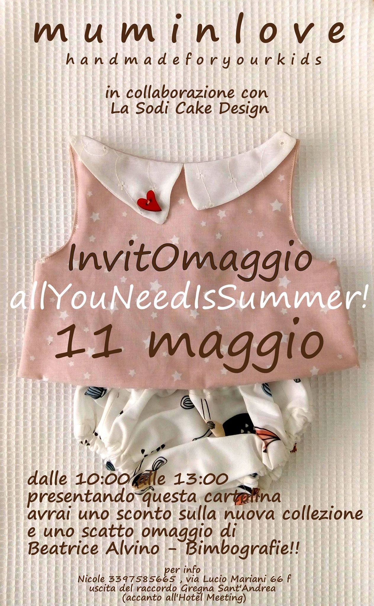 ARTIGIANATO ABITI BAMBINI COLLEZIONE ESTATE INVITO 11 MAGGIO ROMA