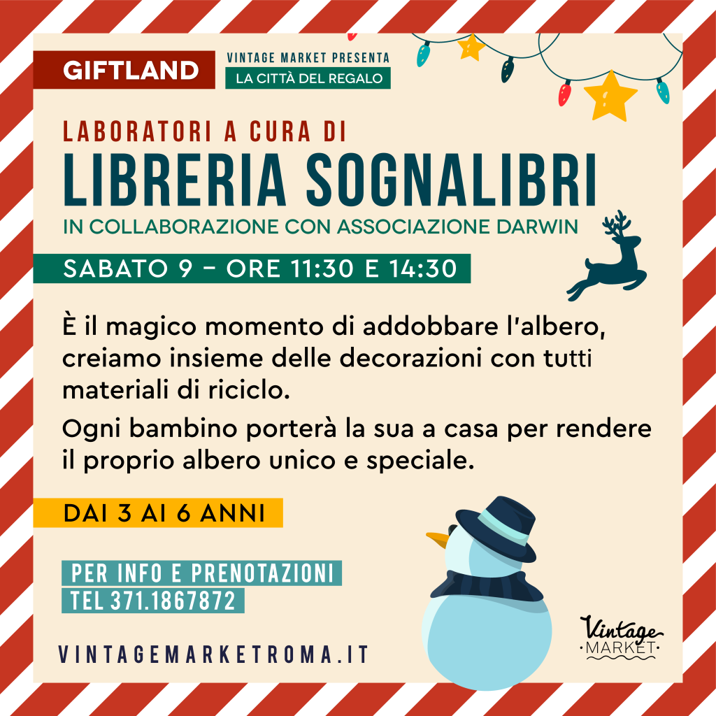 mercatino di natale a roma area giochi bambini