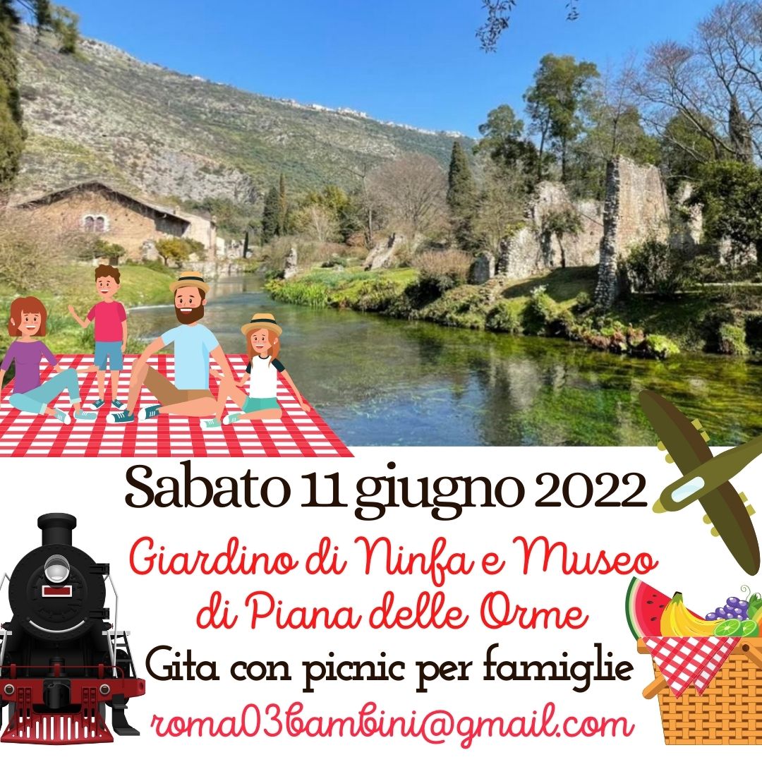 gita fuori porta bambini roma lazio giardini di ninfa