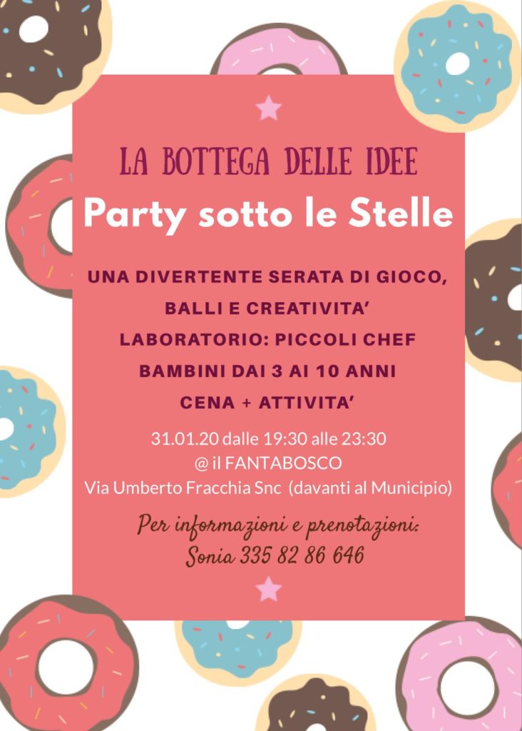 Party sotto le stelle laboratori cucina bambini