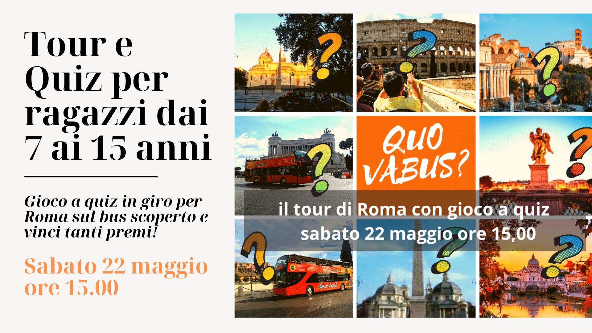 eventi per bambini roma weekend fine settimana sabato domenica open bus