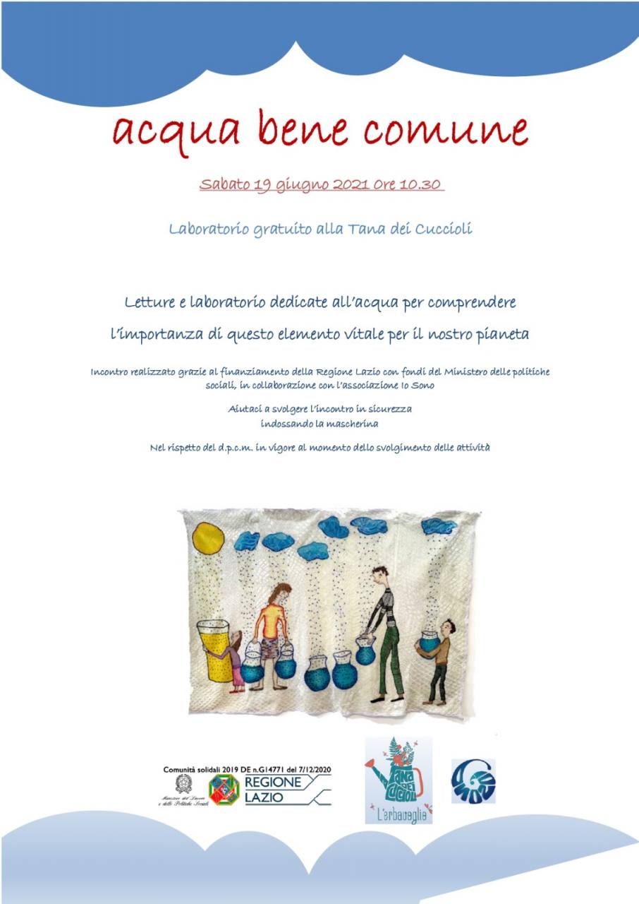 acqua bene comune eventi per bambini weekend roma