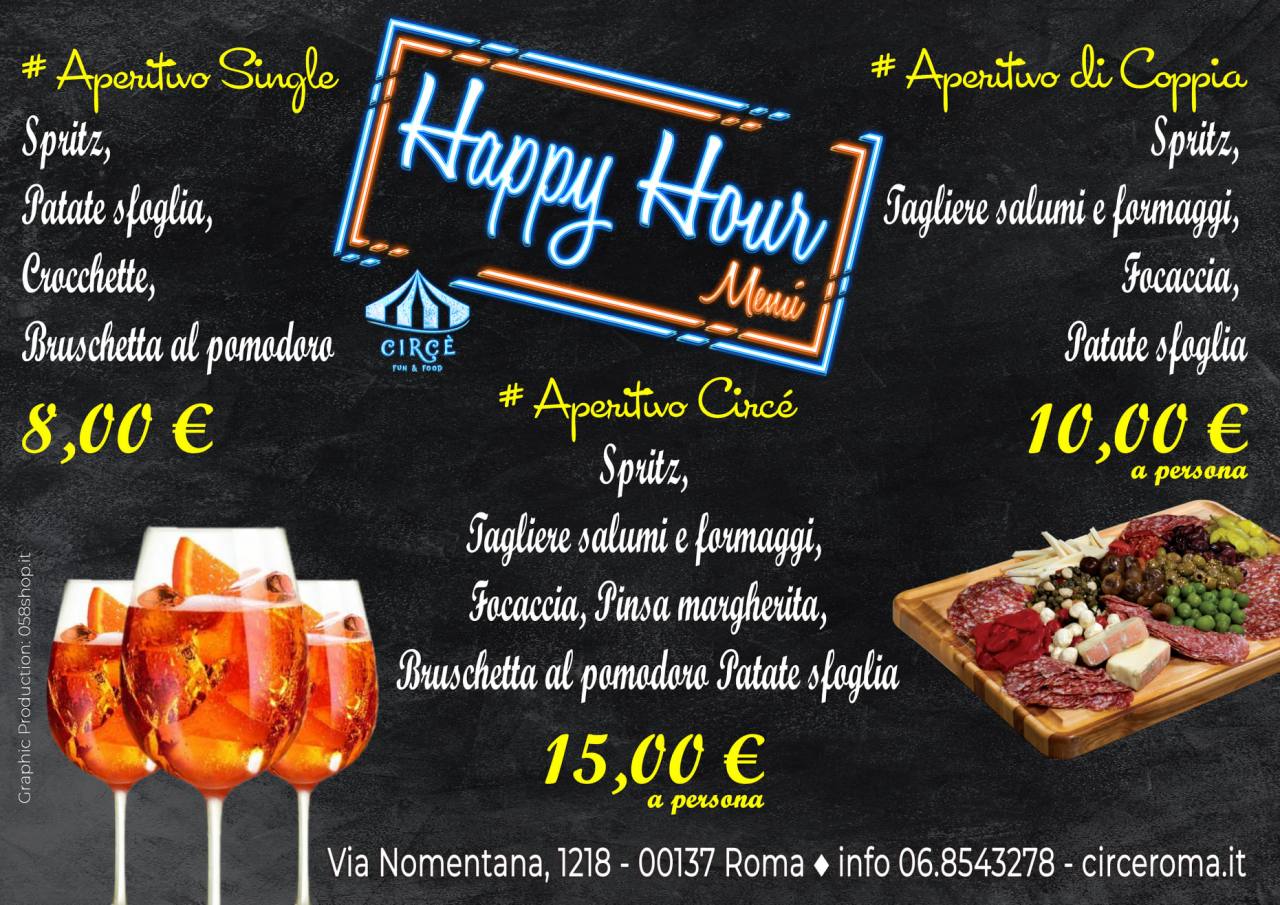 aperitivo per famiglie con bambini a roma circe