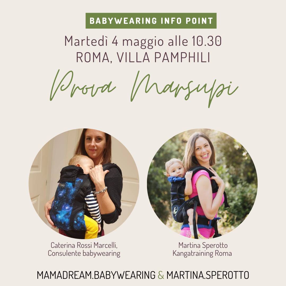 babywearing portare in fascia roma 1