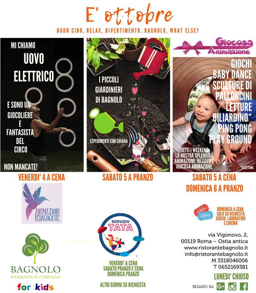 cosa fare a roma con i bambini weekend sabato domenica ristorante animazione area giochi