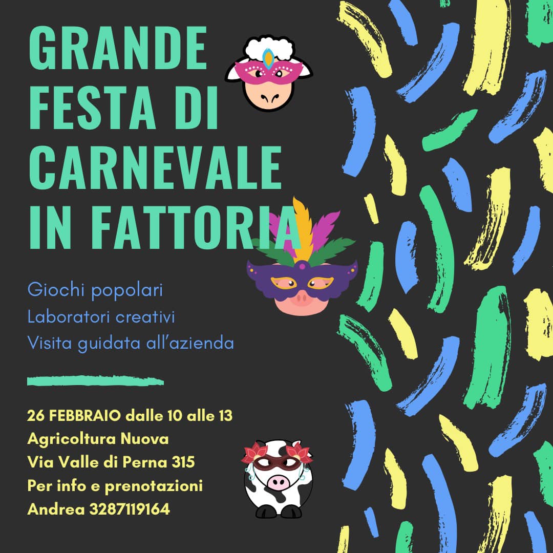 carnevale in fattoria roma evento per bambini 