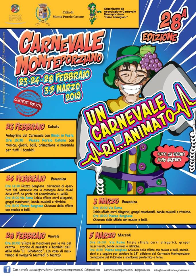 carnevale monteporzio catone sfilate bambini