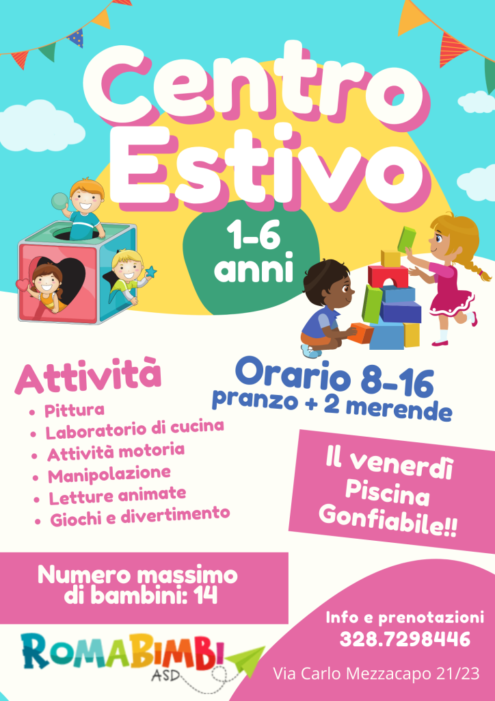 centro estivo bambini 0-3 anni roma bimbi