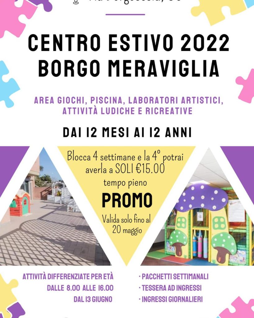 centro estivo bambini asilo nido 0 3 anni roma BORGO MERAVIGLIA