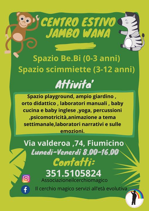 centro estivo bambini asilo nido 0 3 anni roma fiumicino