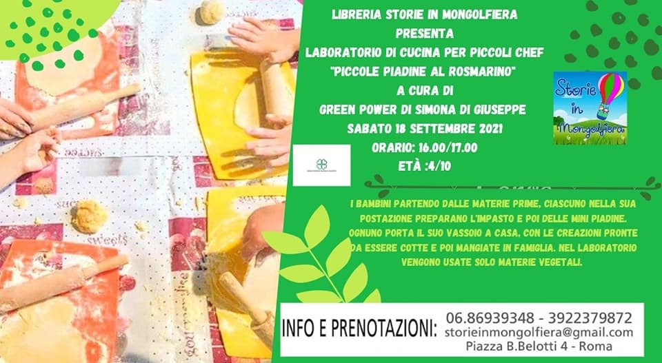 cosa fare con i bambini a Roma nel fine settimana weekend LABORATORIO DI CUCINA