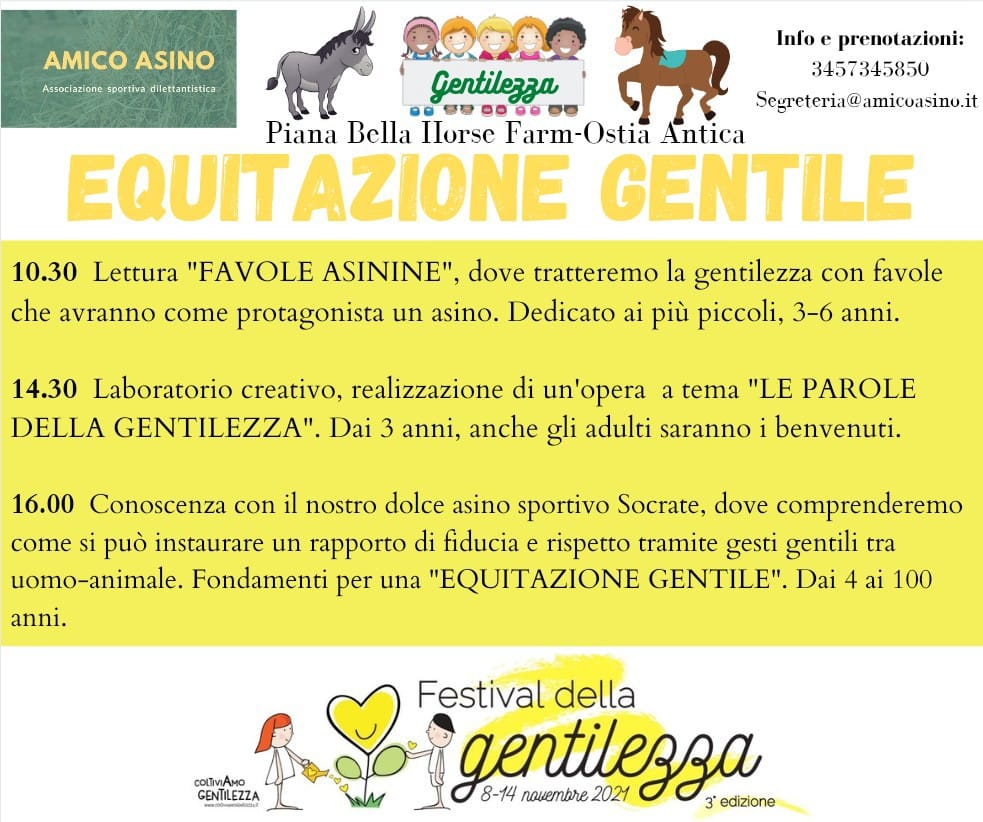 cosa fare con i bambini a roma nel weekend EQUITAZIONE