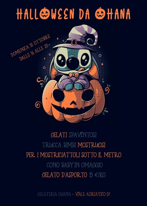 eventi di halloween per bambini a roma gelateria