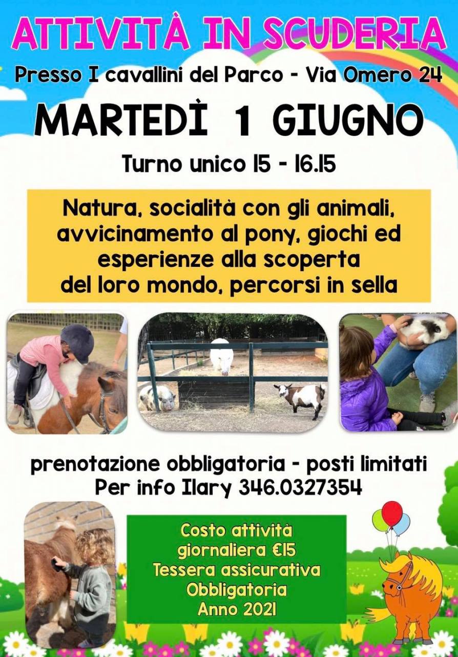 eventi per bambini ponte 2 giugno roma pony cavalli 1