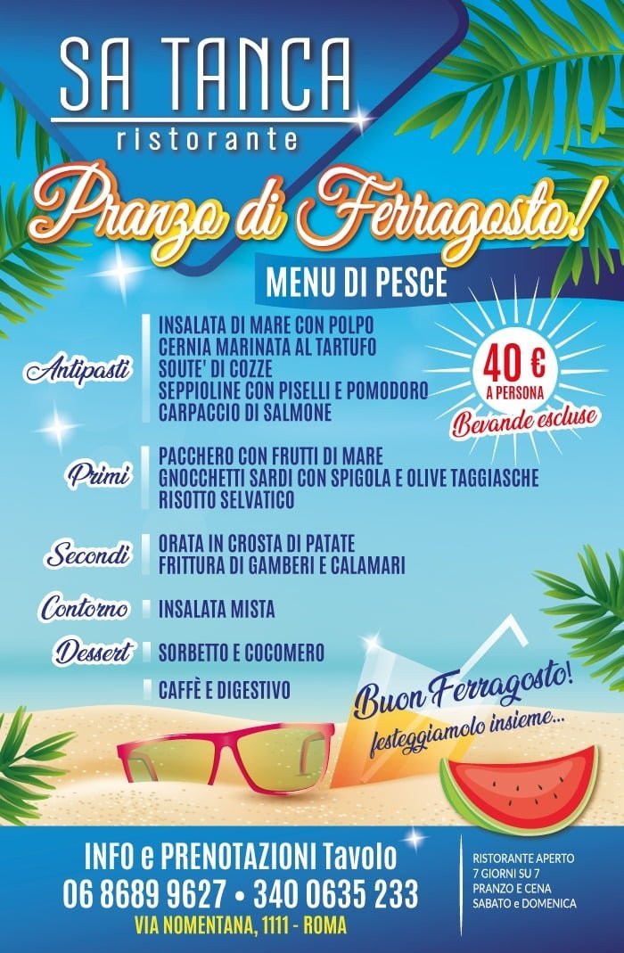 ferragosto a roma con i bambini ristorante sa tanca