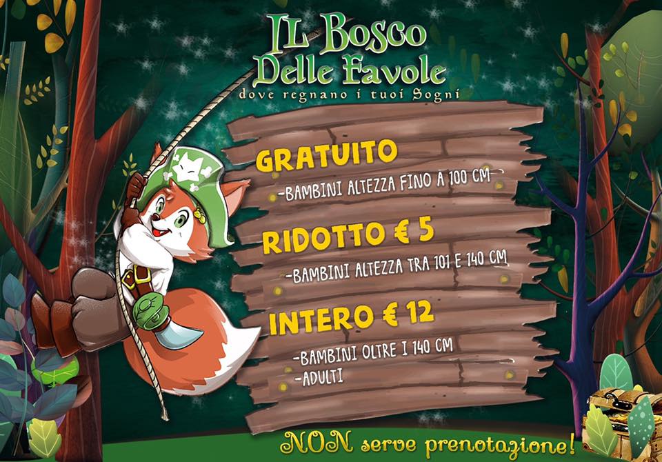 il bosco delle favole biglietti prezzi cassino