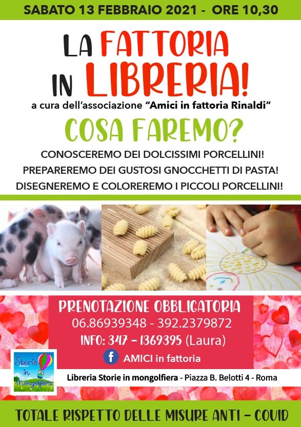 la fattoria in libreria evento laboratorio bambini roma weekend