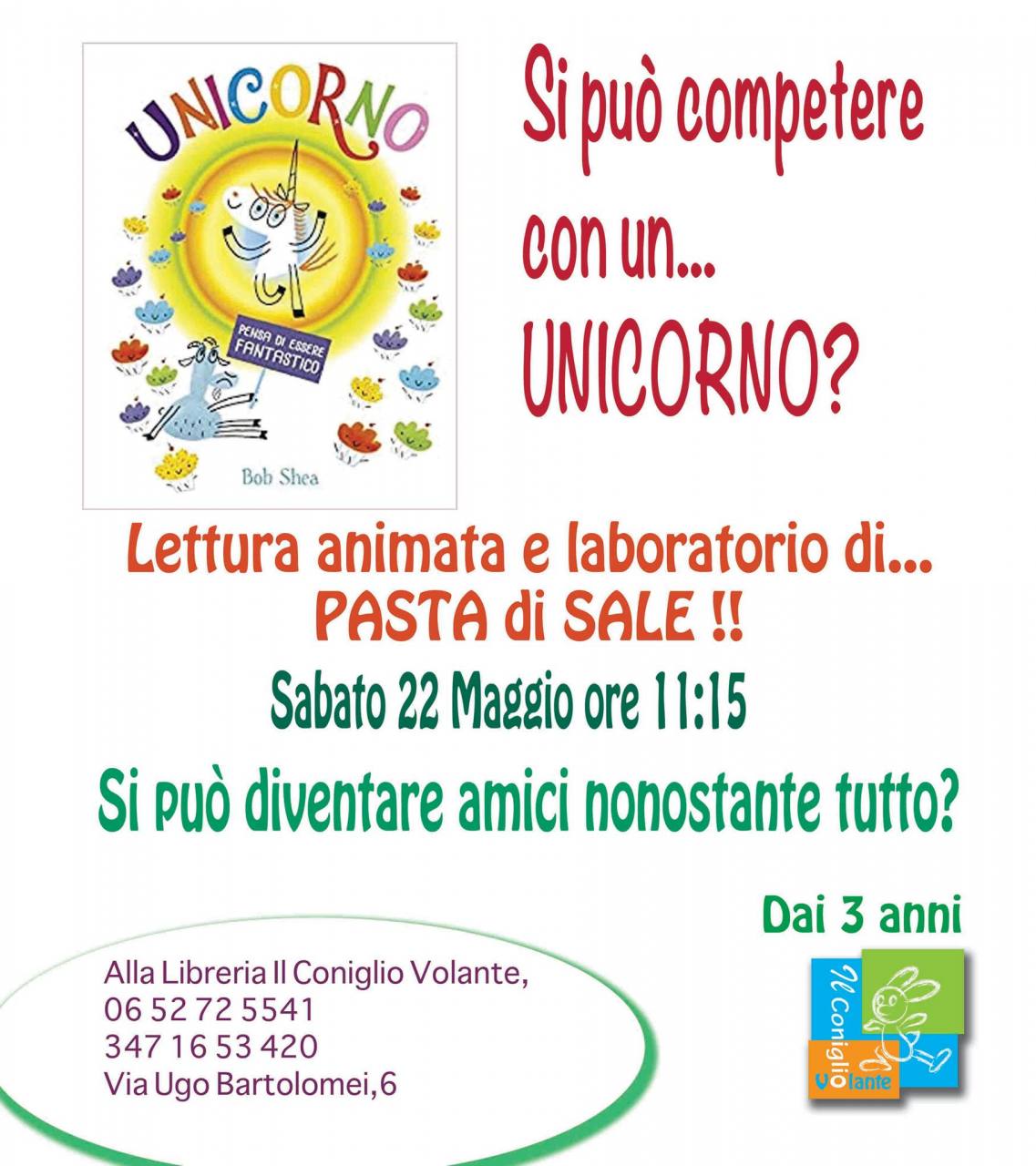 laboratorio creativo unicorno weekend bambini roma