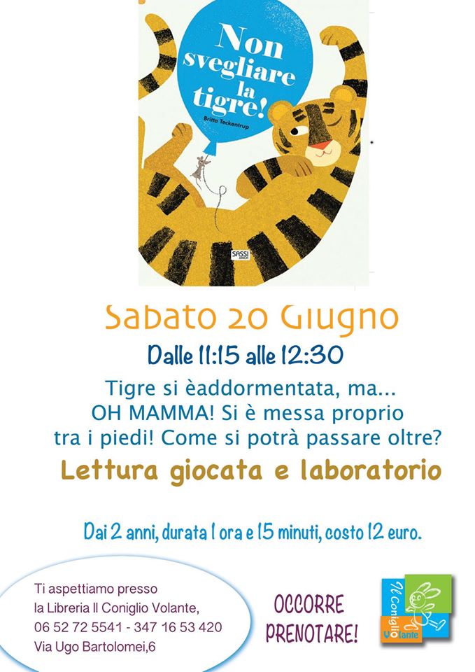 lettura laboratorio bambini roma il coniglio volante