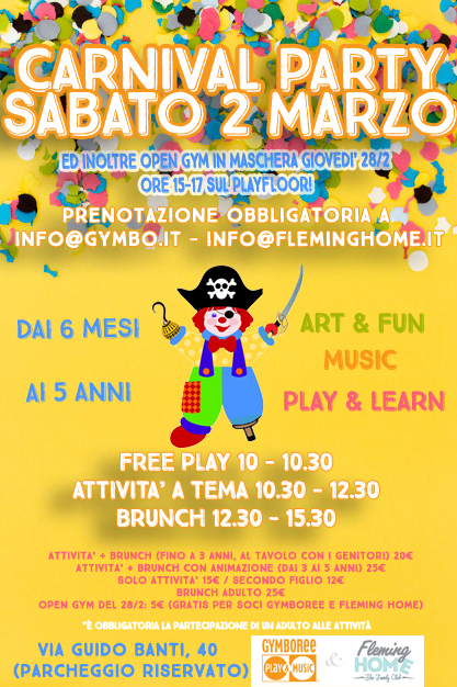 Festa di Carnevale Roma Nord Bambini