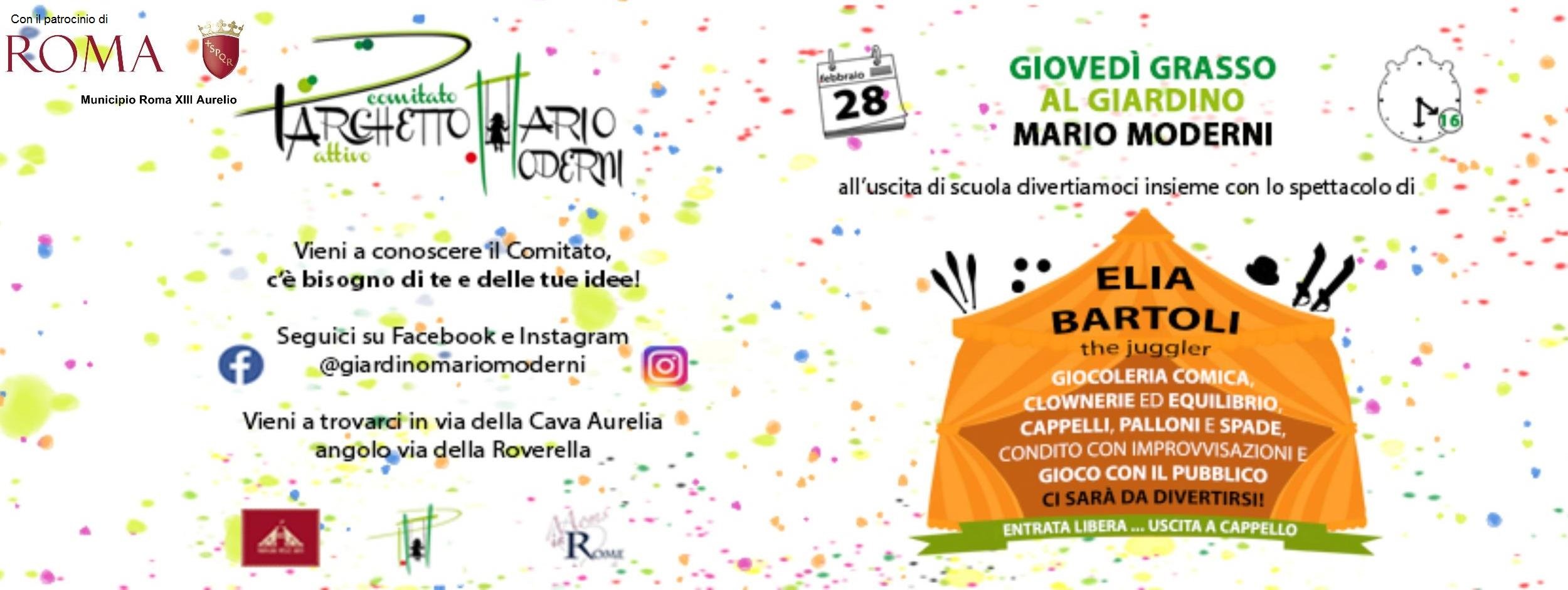 locandina eventi carnevale roma aurelio parco mario mkoderni