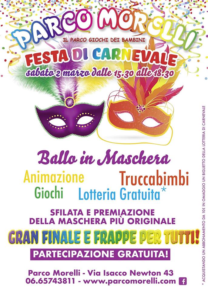 locandina eventi carnevale roma monteverde parco giochi morellilocandina eventi carnevale roma monteverde parco giochi morelli