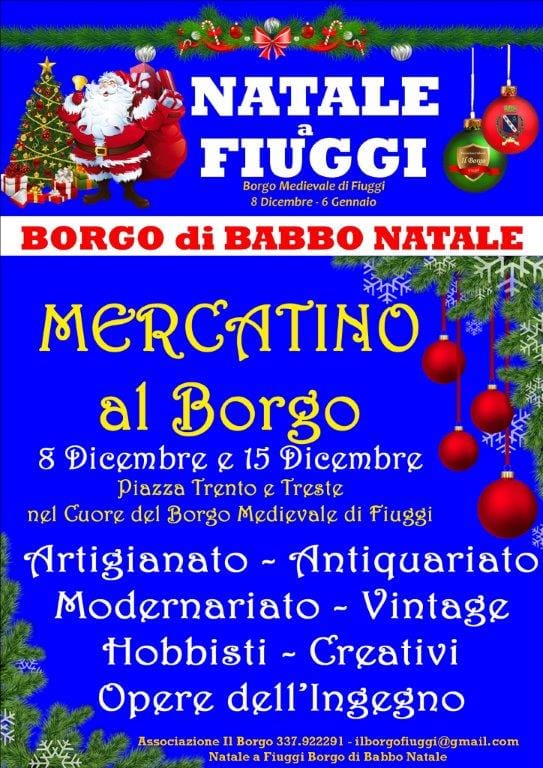 mercatino di natale borgo di babbo natale eventi per bambini fiuggi 2