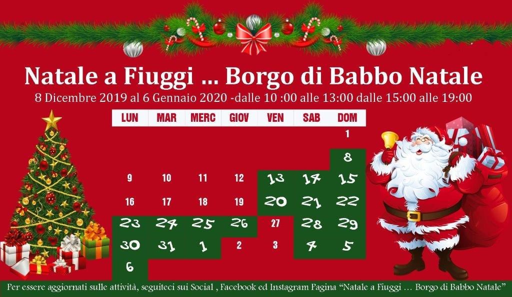 mercatino di natale borgo di babbo natale eventi per bambini fiuggi 2