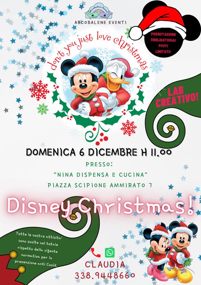 natale disney laboratorio per bambini roma domenica 6 dicembre