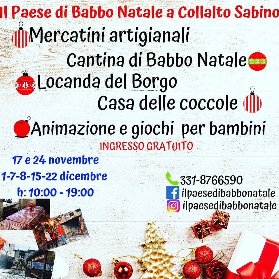 paese di babbo natale mercatini eventi bambini collalto sabino 2