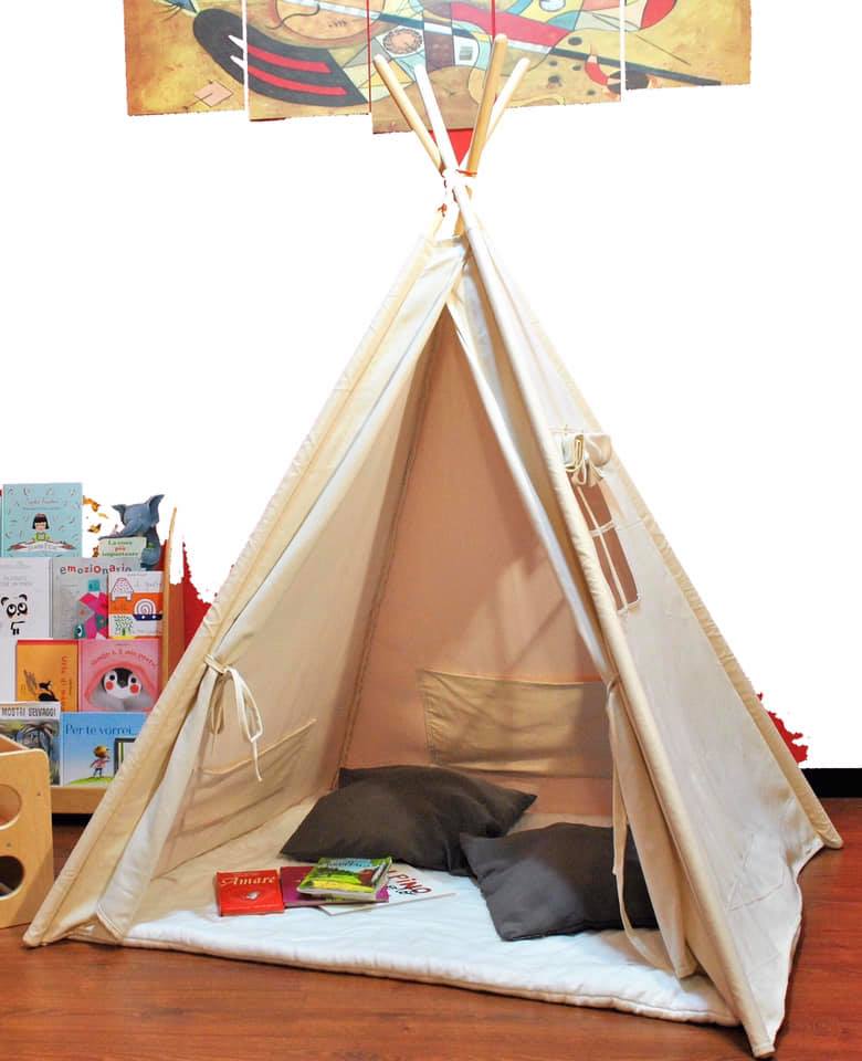 tepee babywood tipi tenda indiana gioco bambini roma