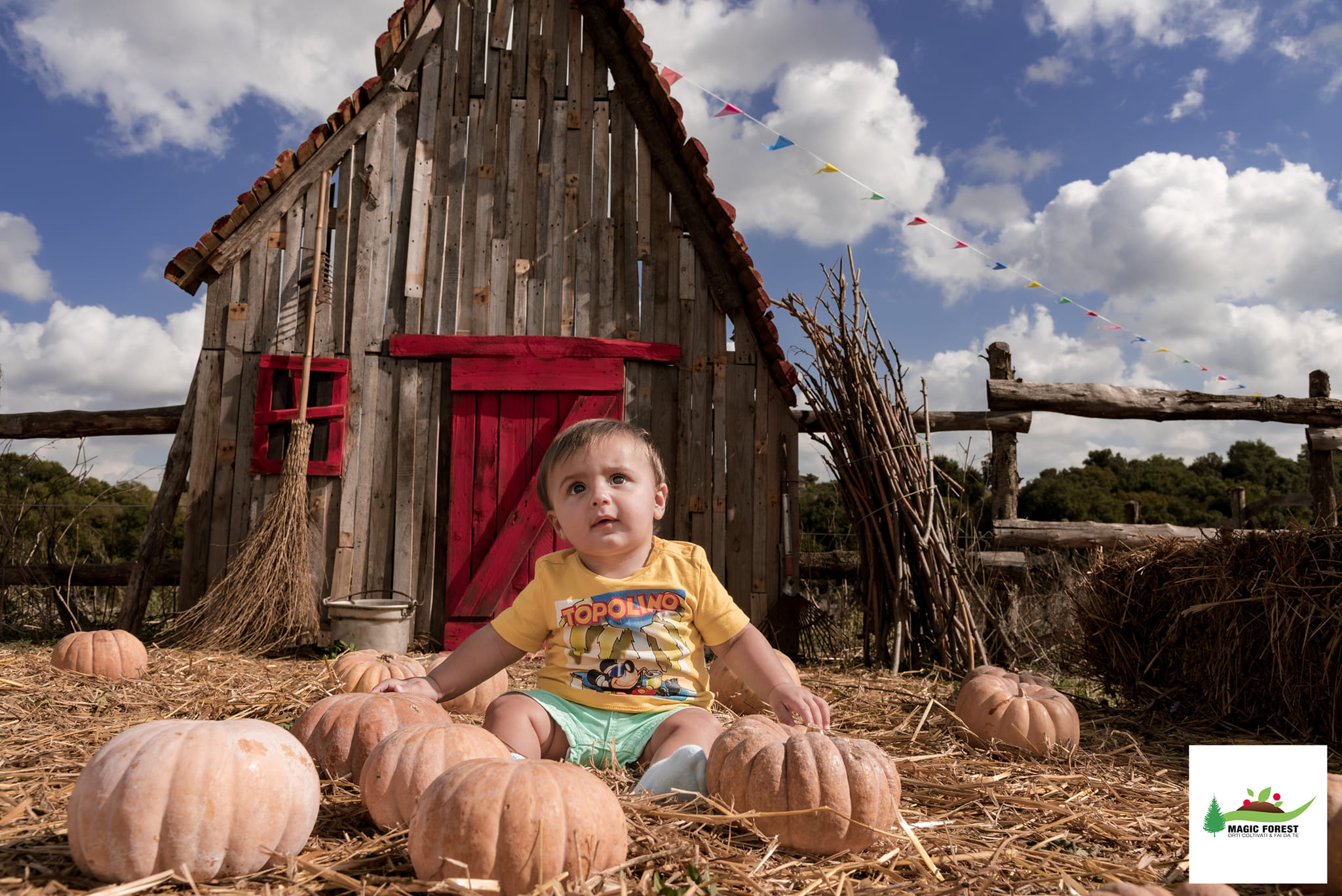 campo delle zucche roma bambini set fotografico